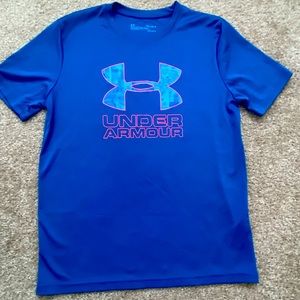 Boys youth L Under Armor heat gear short sleeve shirt